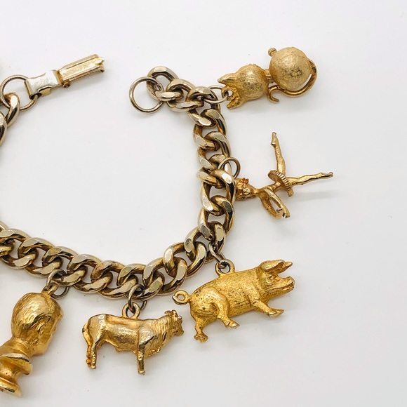 Vintage 1950’s Retro Figural Charm Bracelet - Picture 3 of 14